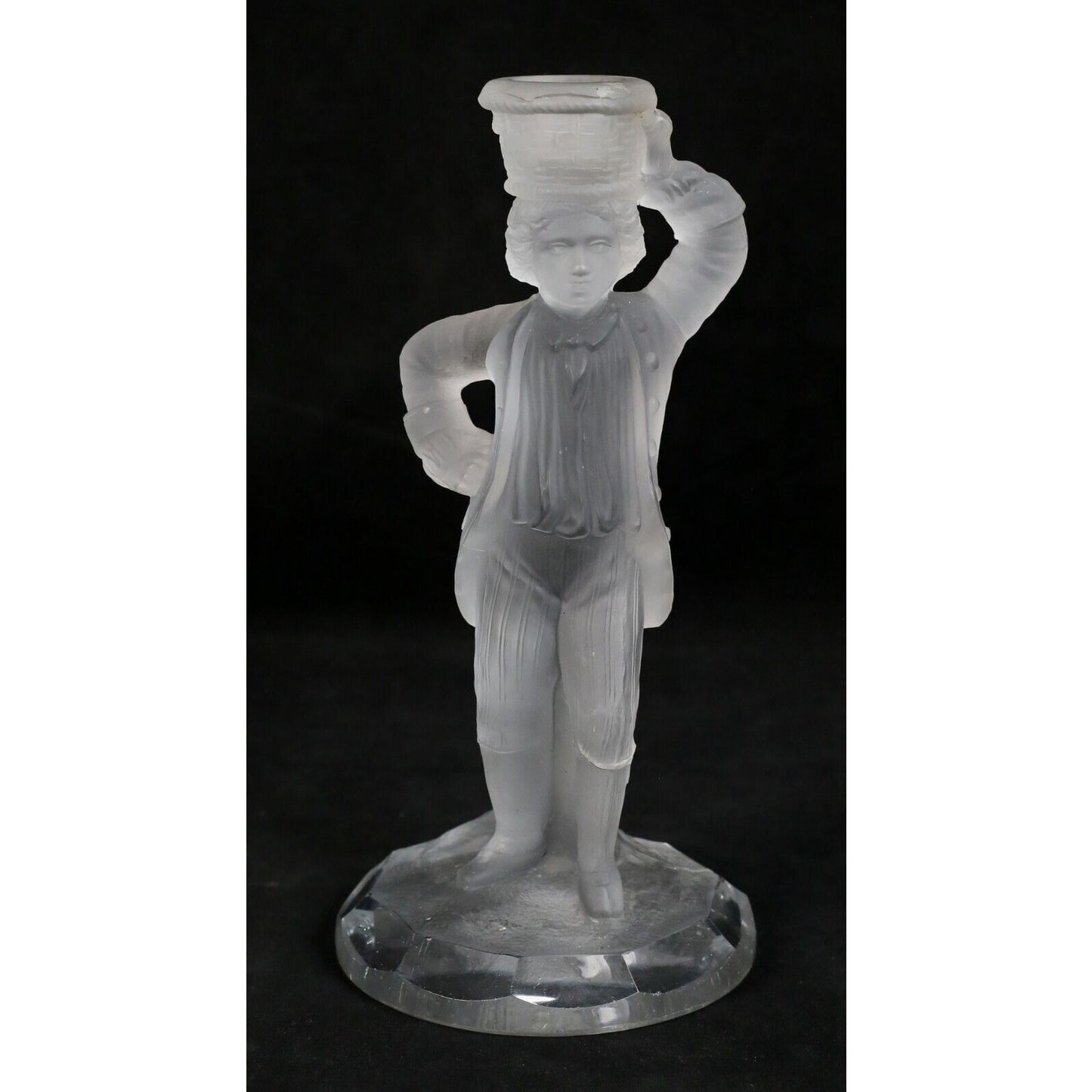 Holyrood Glassworks Pair of Figural Candlesticks