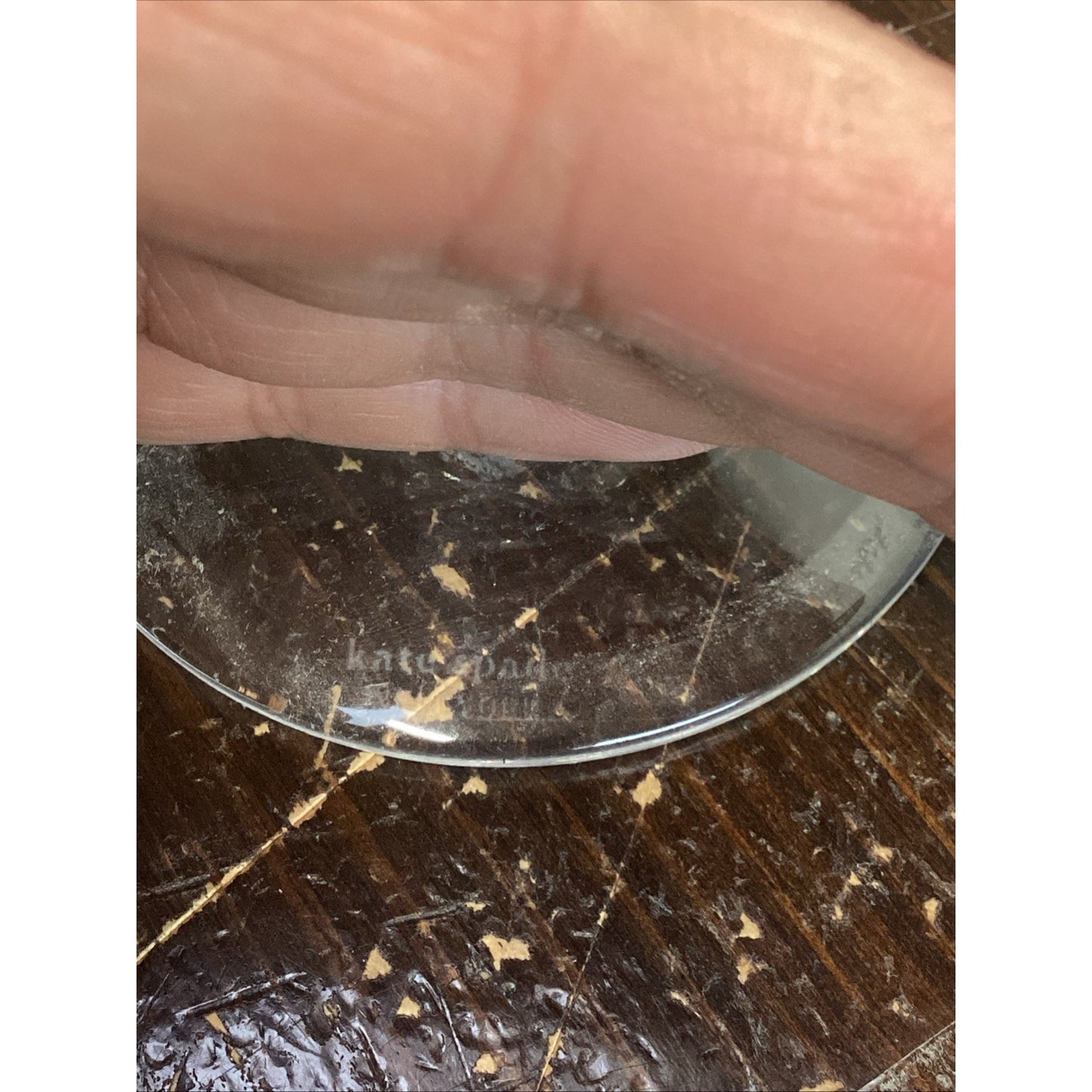 Signed Kate Spade Crystal Wine Glass - 8.75”H