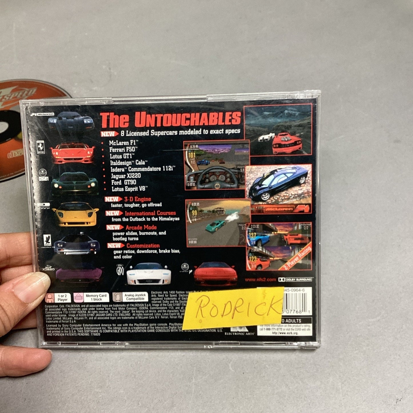 Need for Speed II Sony PlayStation 1 PS1 1997 Complete NFS Vintage Racing Game