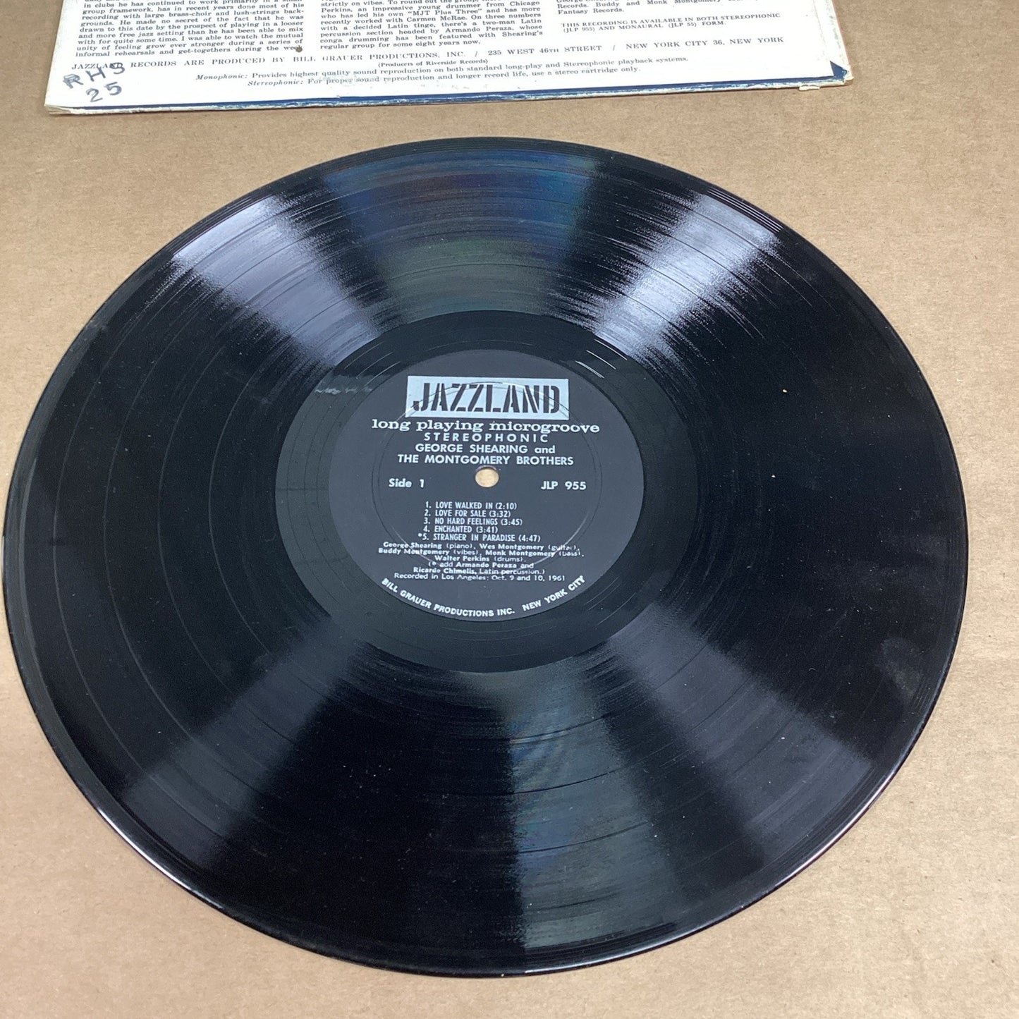 GEORGE SHEARING AND THE MONTGOMERY BROTHERS (1961) - 12" Vinyl Record LP