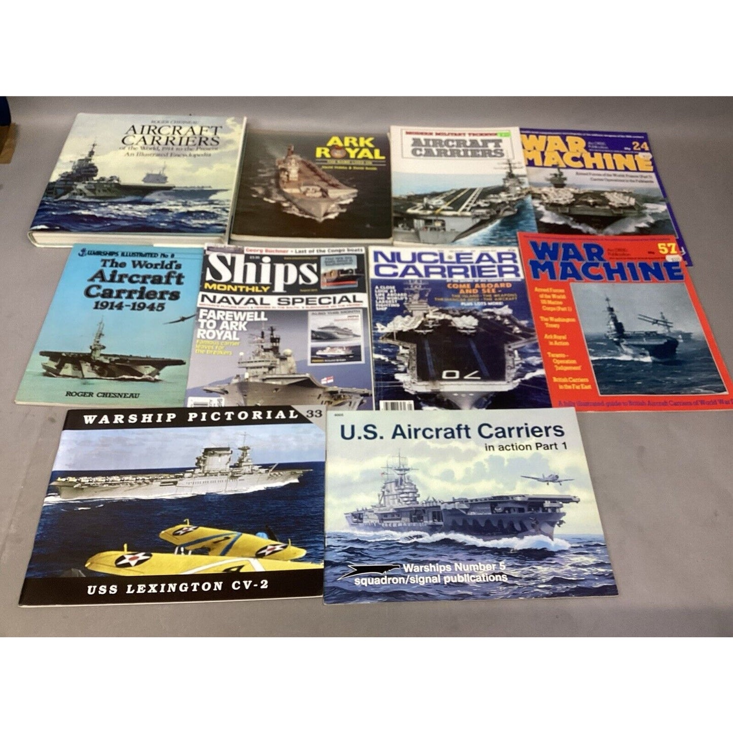 Lot Of 10 Aircraft Carriers & War Machine Books & Magazines