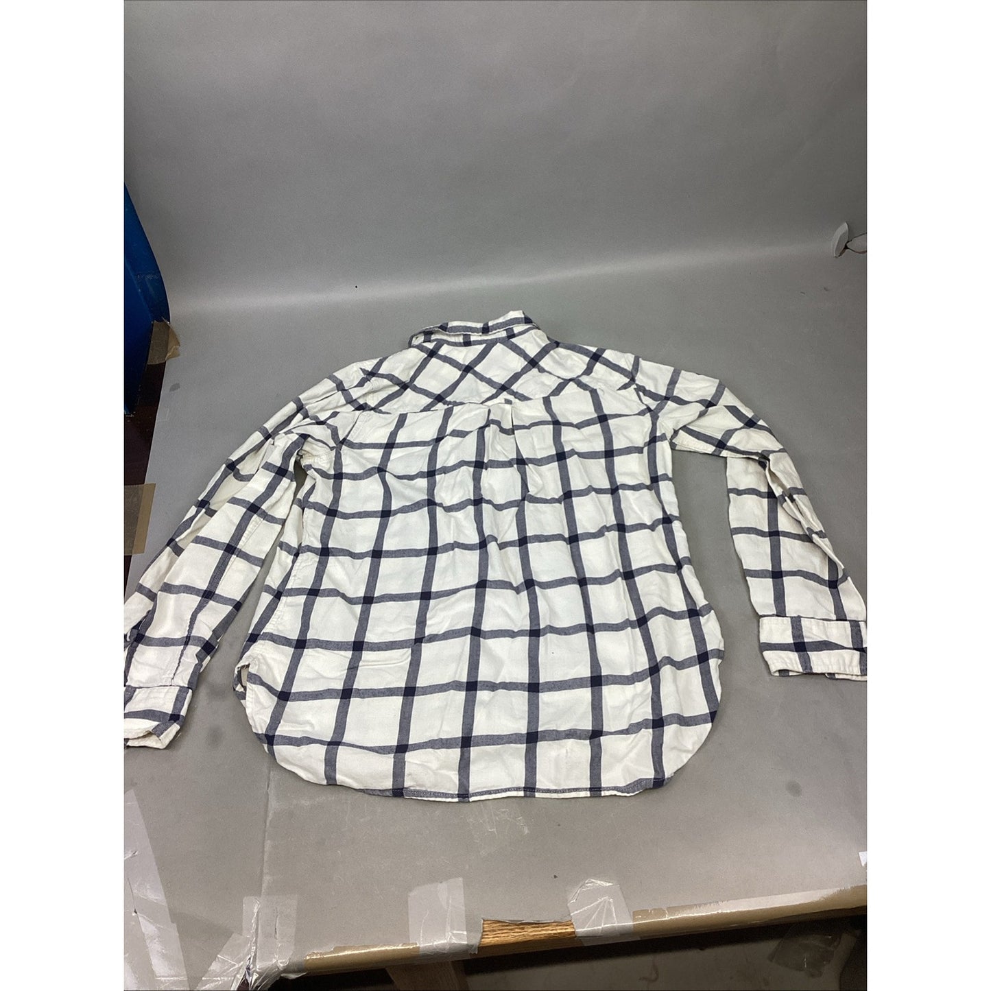 J. Crew Classic Button Down White With Blue Stripes Shirt - Women’s Size 8