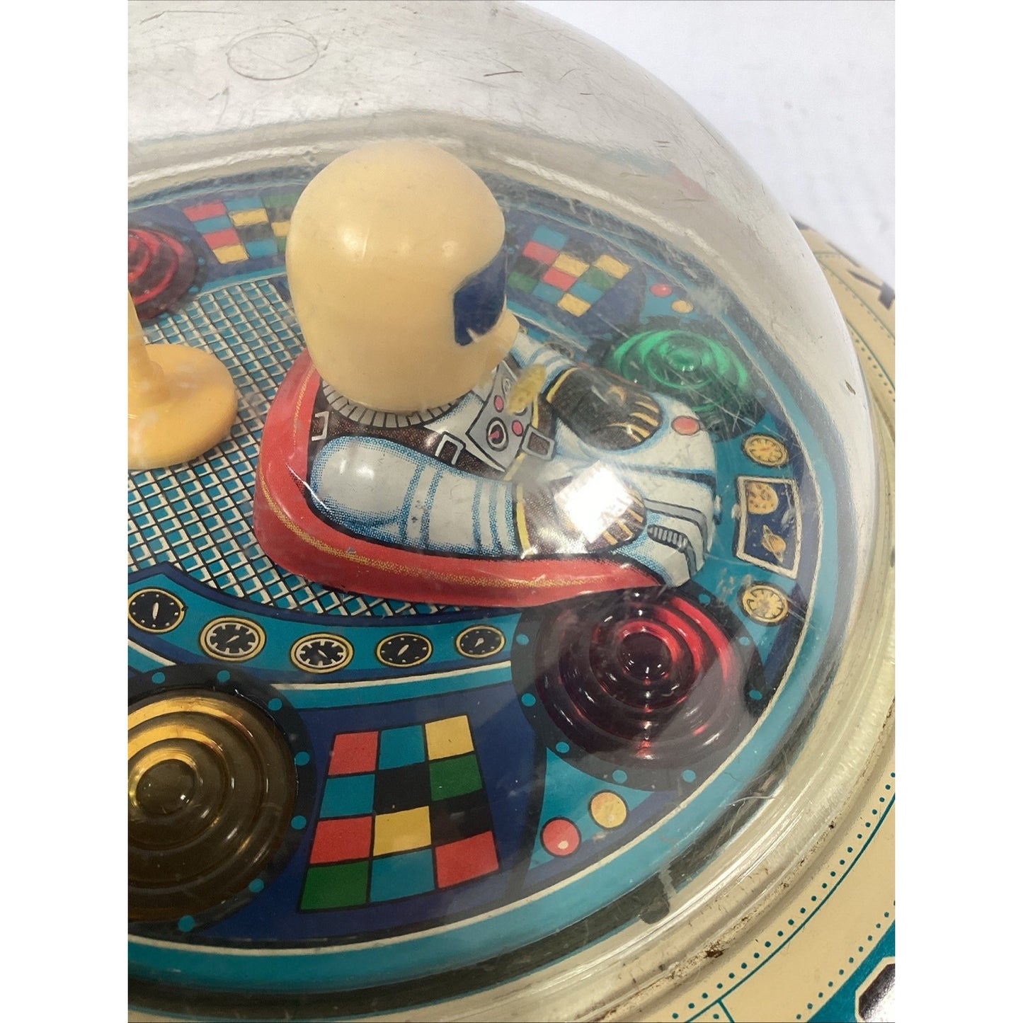 Vintage X-8 Spaceship Toy - No Lights - Spins/Moves/Sound Works