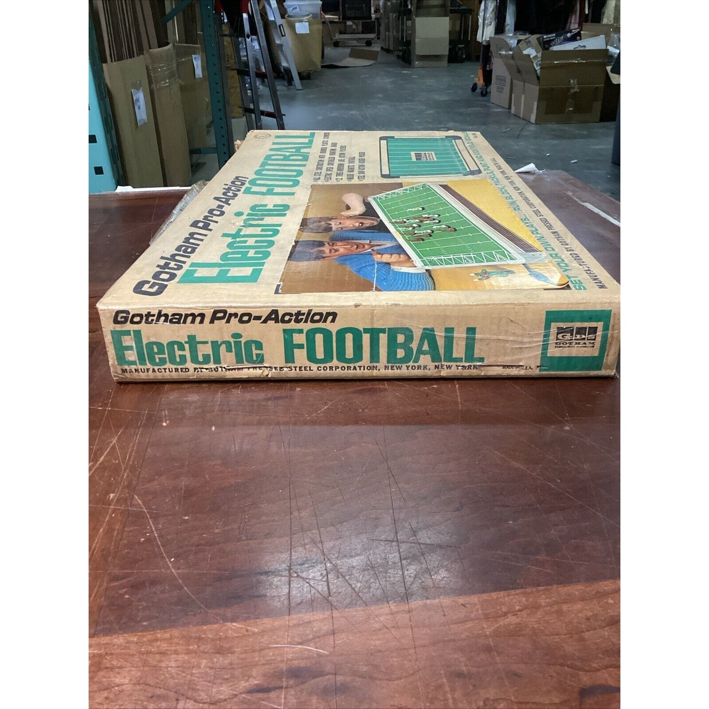 Vintage Gotham Pro Action Electric Football Game Field Players - Tested/Works