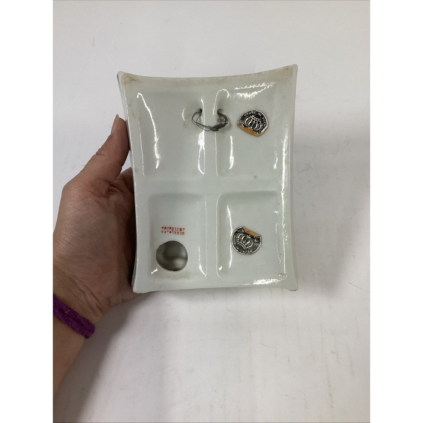 Vtg 2 Japanese Moriage Porcelain Wall Plaques Geisha Bamboo 3D Relief Pat Pend