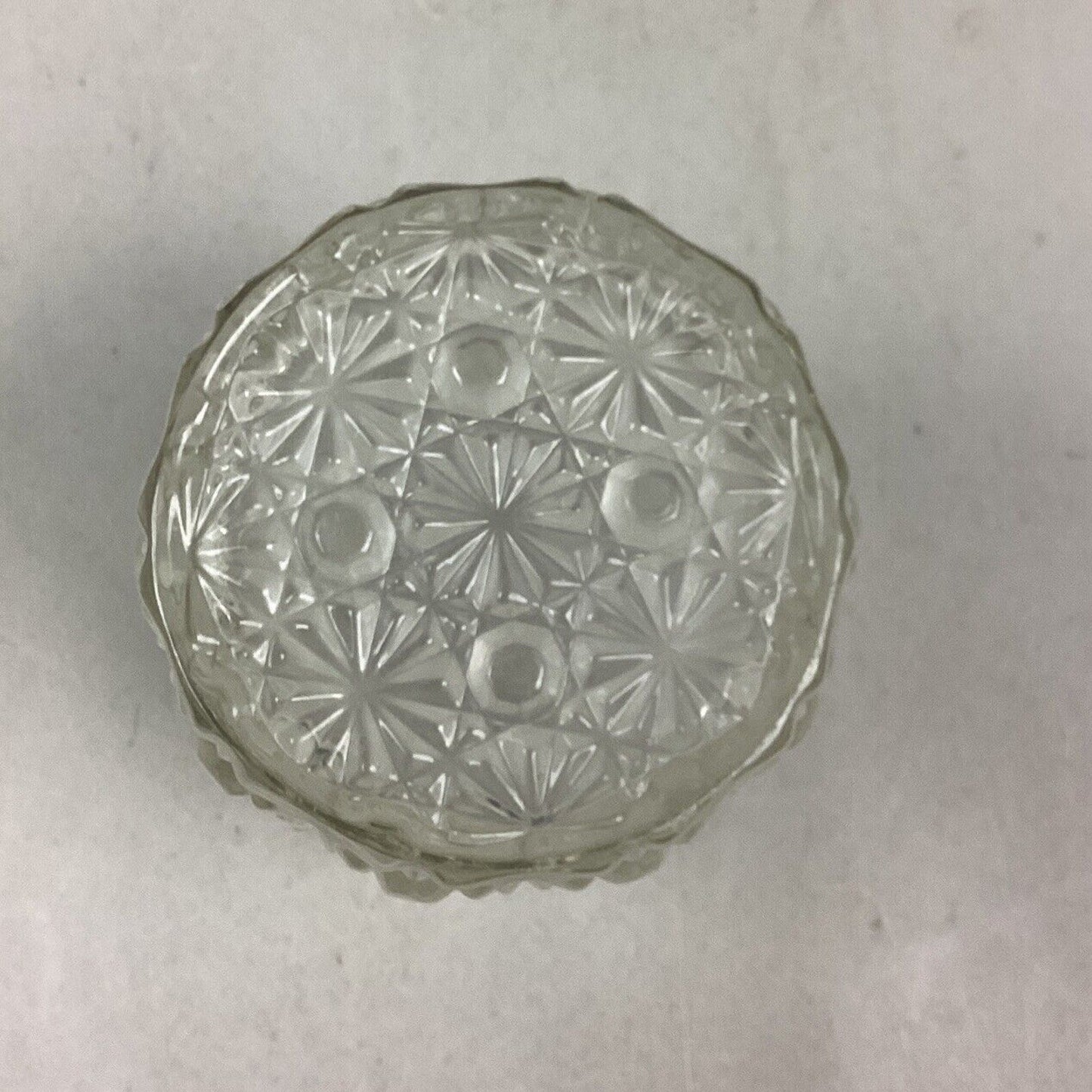 2 Vintage Glass Tumblers - Diamond Design & Daisies With Button Design