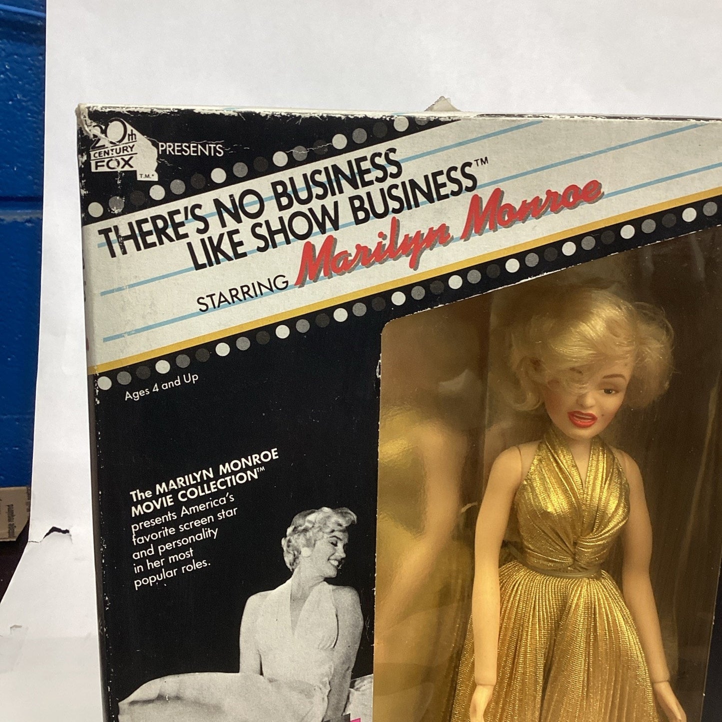 Marilyn Monroe Doll There's No Business Like Show Business Gold Dress - NOS