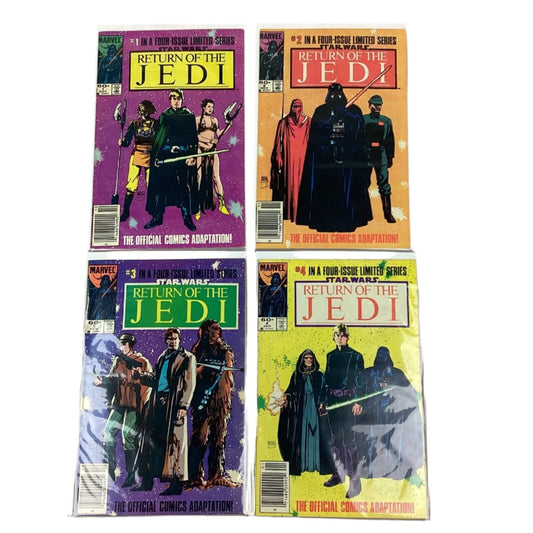 Return Of The Jedi Comic Books - #1, #2, #3, & #4-All In Clear Protective Holder