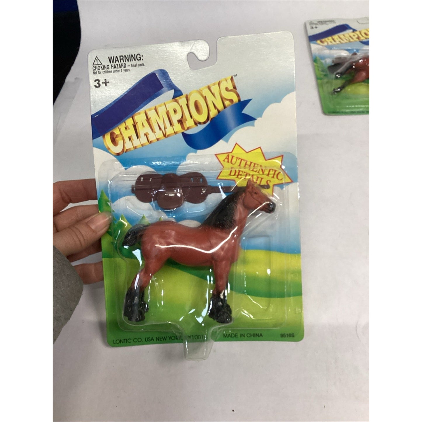 LOT Of 9 NEW Vintage LONTIC CO. Blue Ribbon Champions HORSES w/Saddles - New