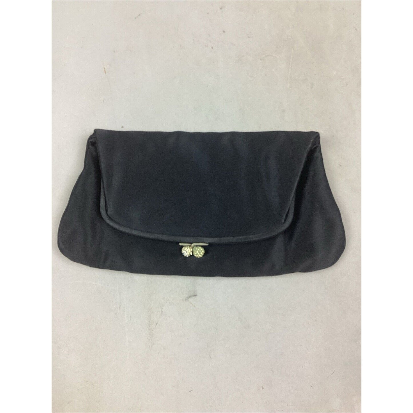 Vintage Coblentz Black Satin Clutch Purse Handbag