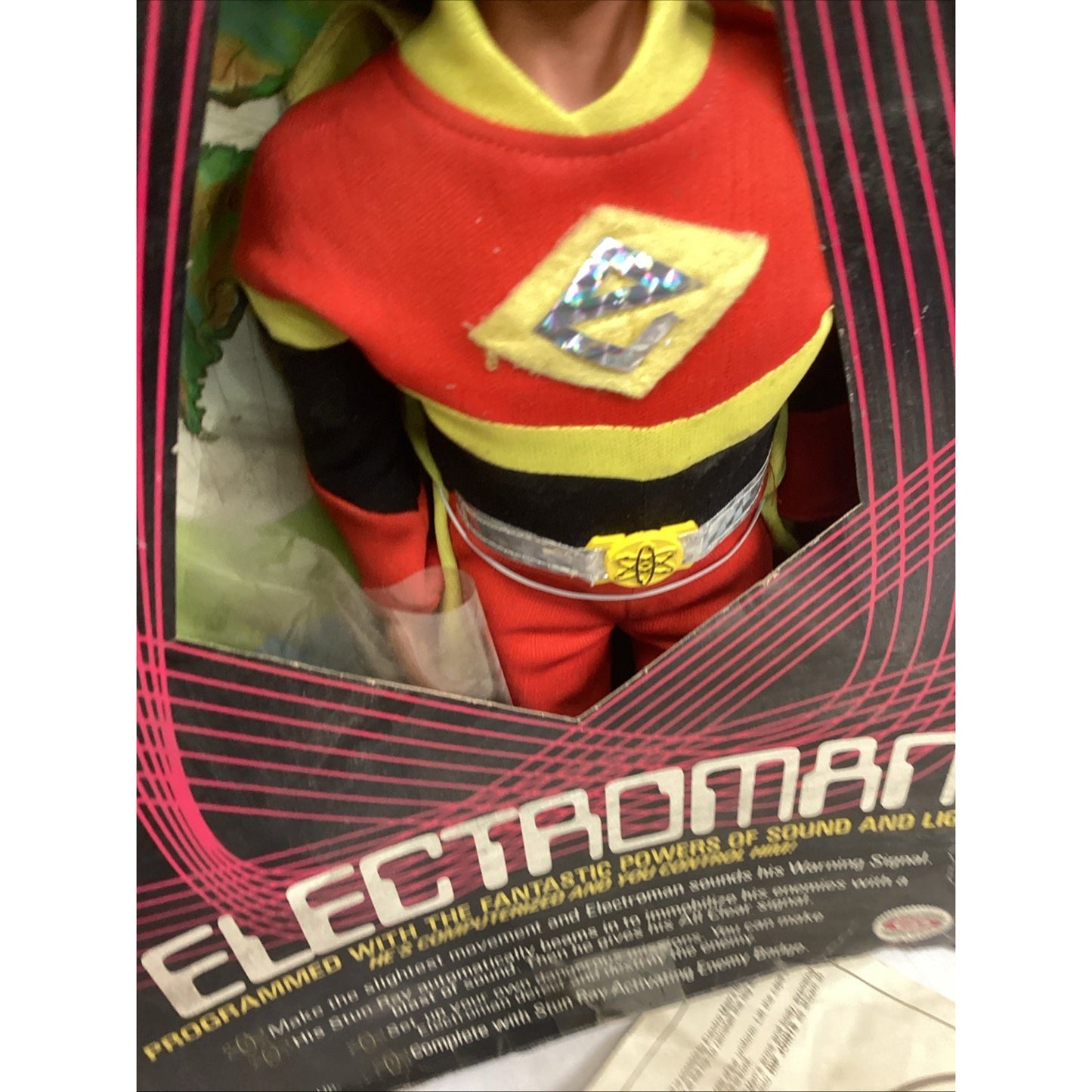 Vintage NOS 1977 Electroman Action Figure W/ Original Box - Box Is Damaged