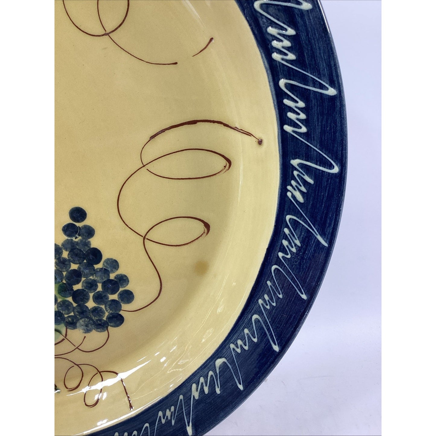 Vintage French Grapevine Dinner Platter - 16”D