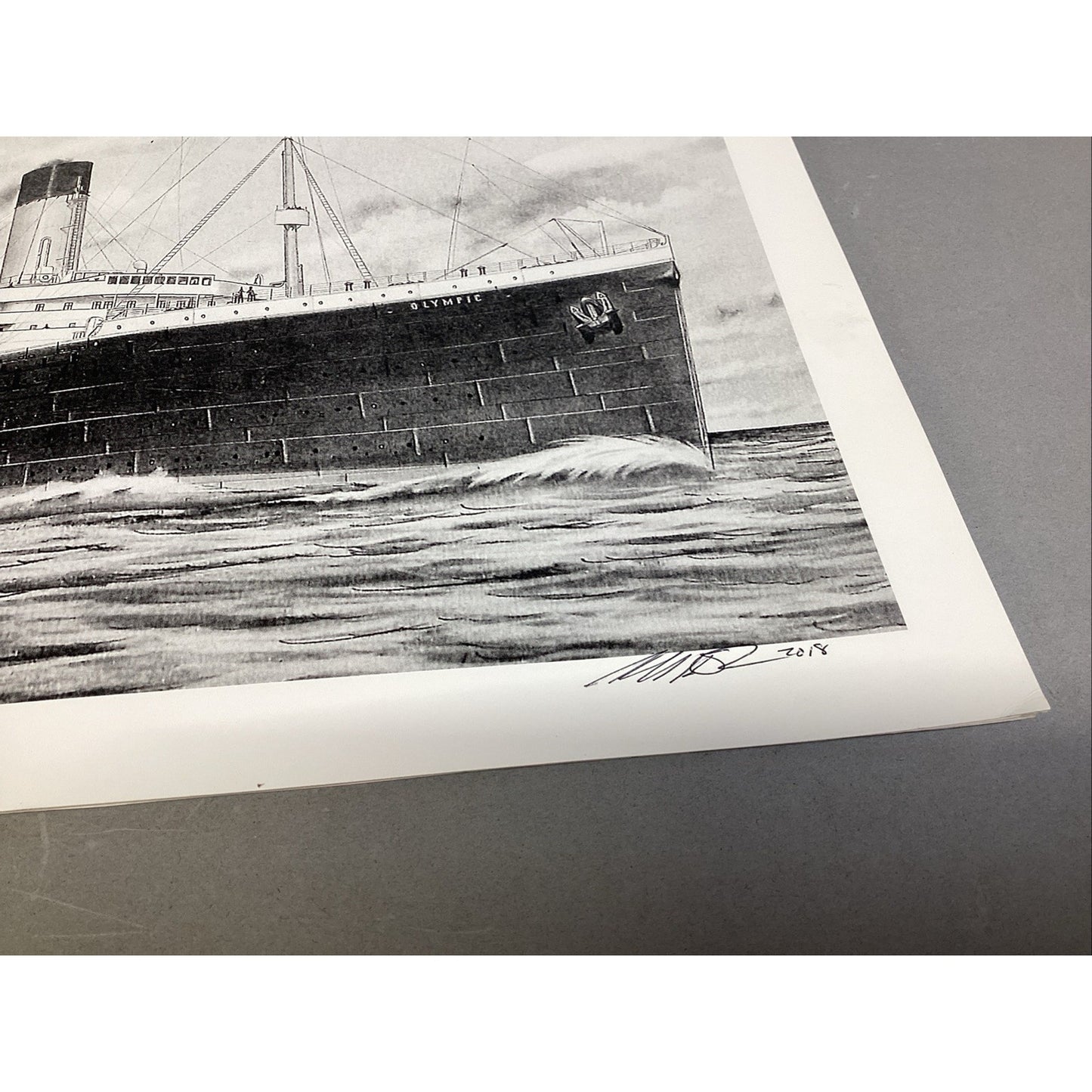 USS Olympic Ship Art Print - 16x12” - Signed In 2018