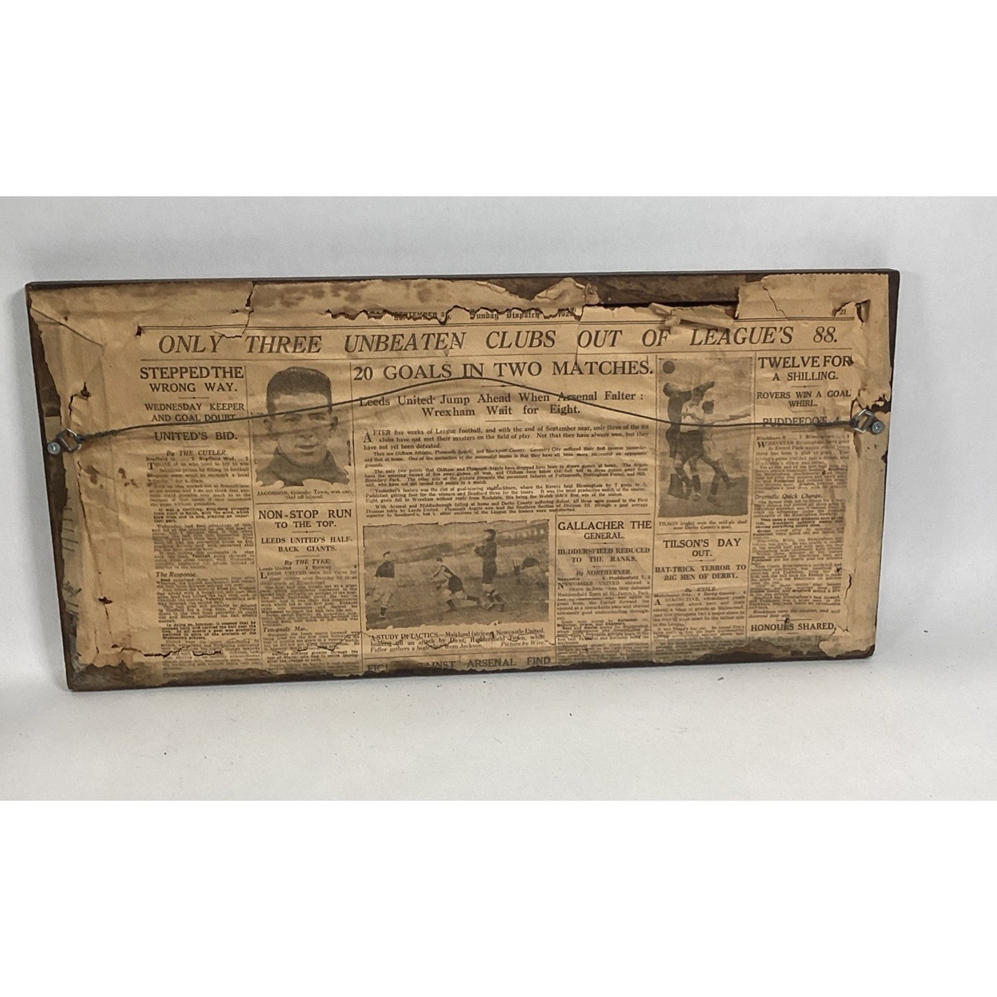 Early 1900’s Victorian Style Photographic Portraits In Wooden Frame - 19x9”