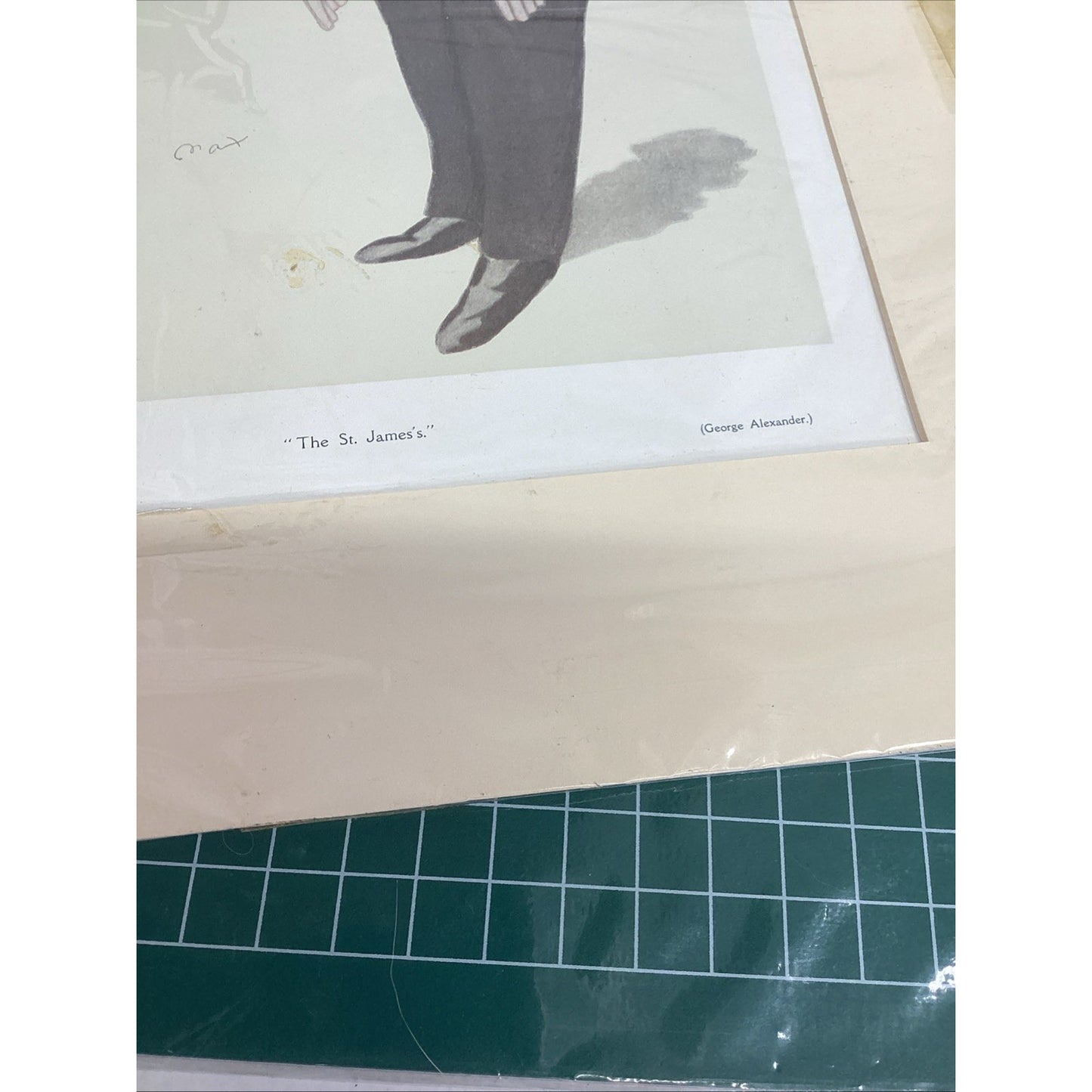Original 1909 Vanity Fair Caricature George Alexander (St. James)By Max Beerbohm