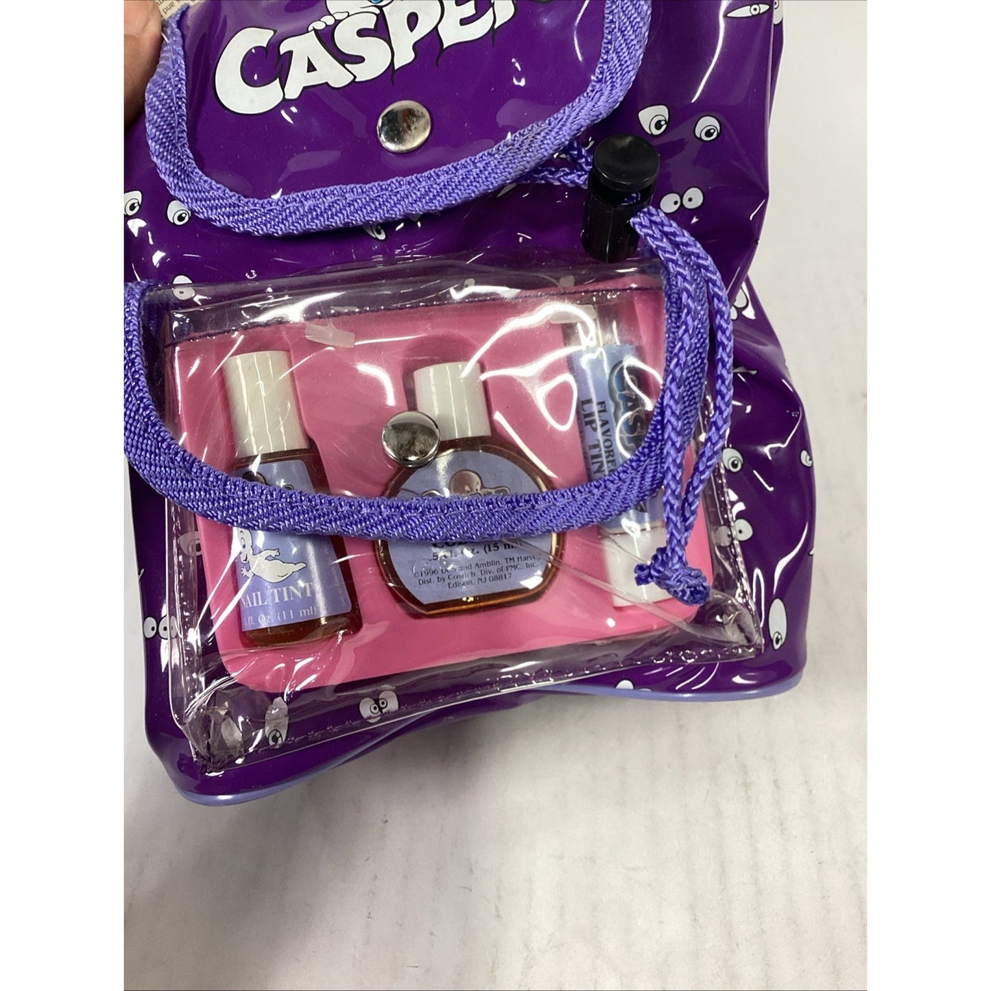 Vintage Casper Sack Pack NOS 1996 Childs 3pc Make-up Set Backpack Rare