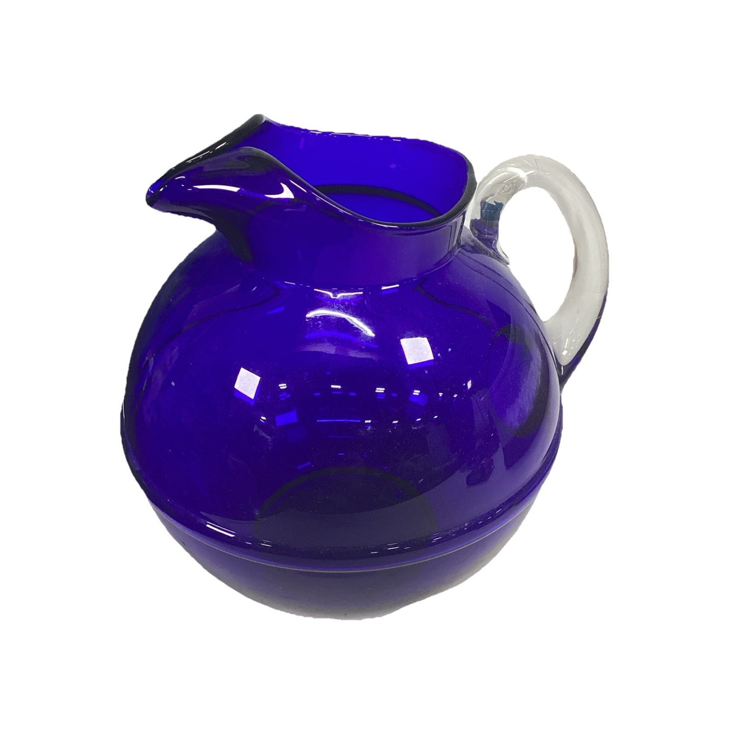 Cambridge Hand Blown Glass Art Deco Cobalt Blue Pitcher - 3400 Line