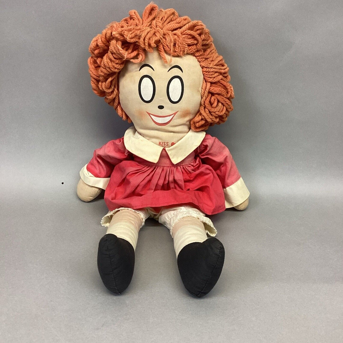 1967 Little Orphan Annie Plush & 1977 Knickerbocker Orphan Annie with Sandy Dog