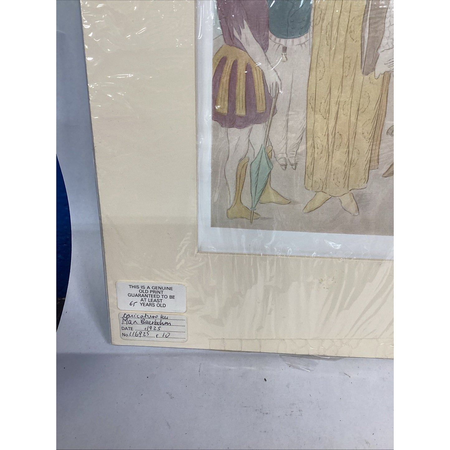 2 Antique 1925 Prints By Max Beerbohm- Nicholson Rattheson & A Caricature