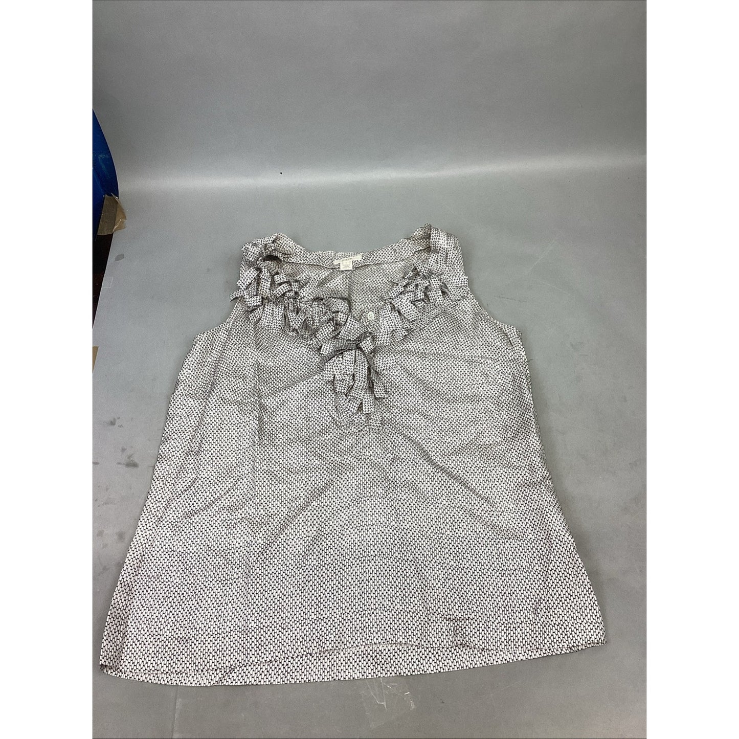 J. Crew Women’s 100% Silk Ruffled Tank Top - Size 8