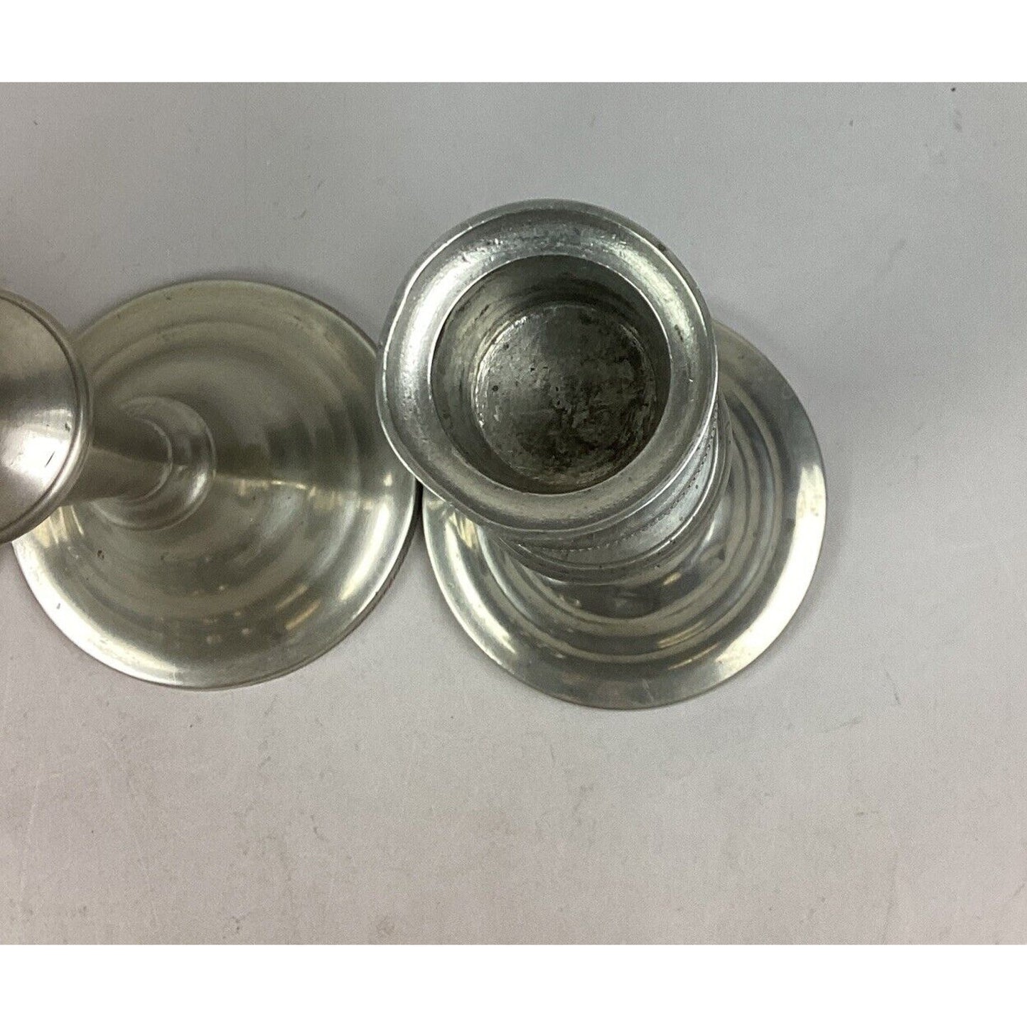 Set Of 4 Silver Plated Candlestick Holders - 10.5”