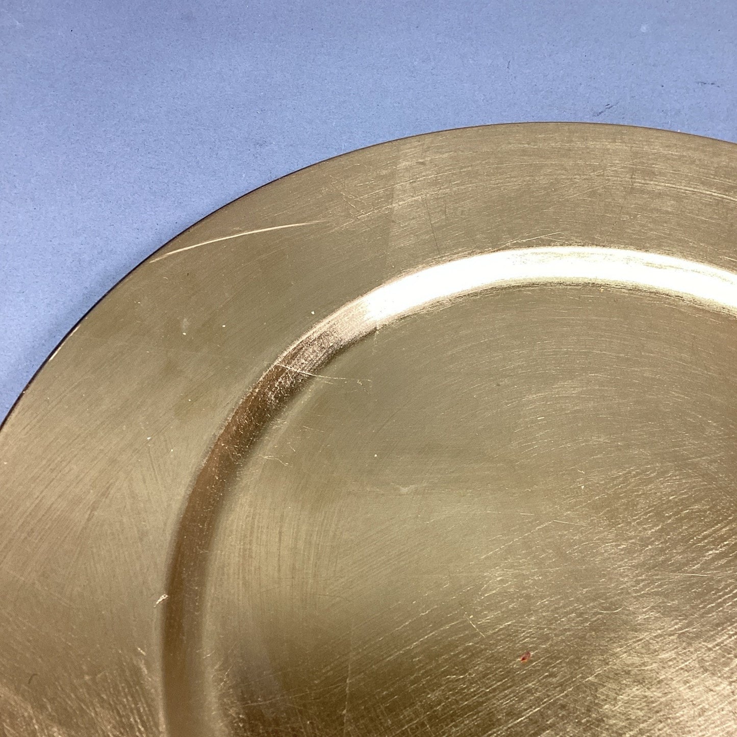 Set Of 9 Gold Gilt Chargers - 14”D