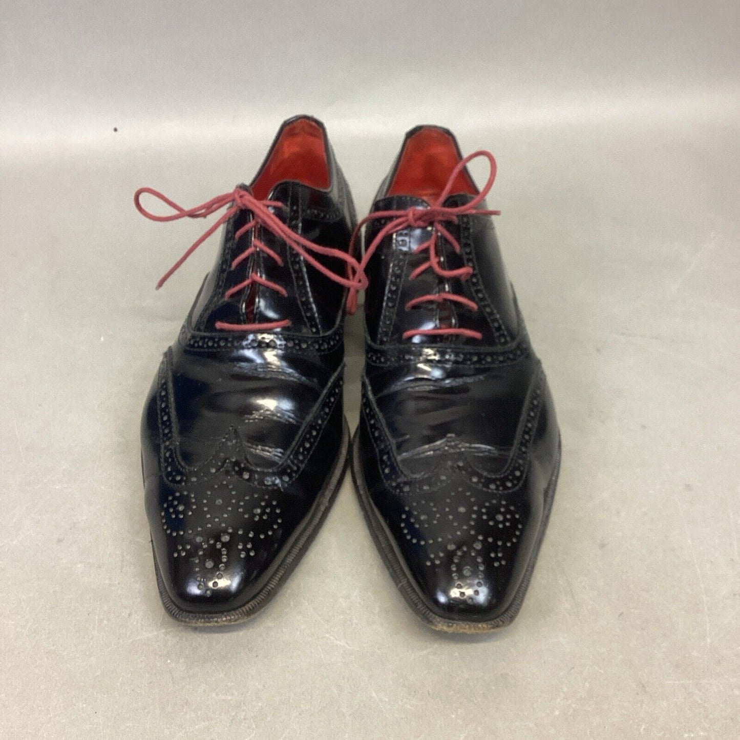 Vaneau Bottier A Paris Men’s Wingtip Black Oxford Dress Shoes - 42 1/2