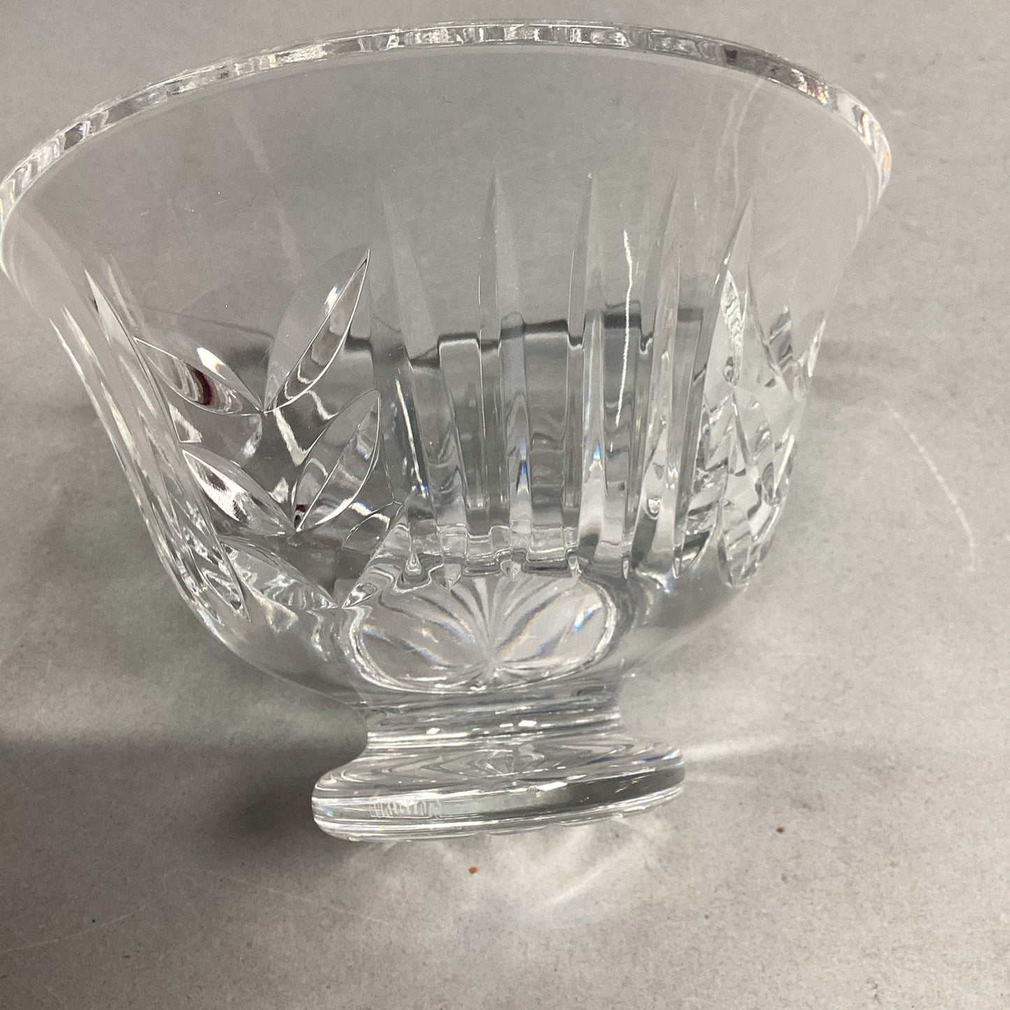 Vintage Cut Glass Crystal Candy Dish - 4”Hx6”D