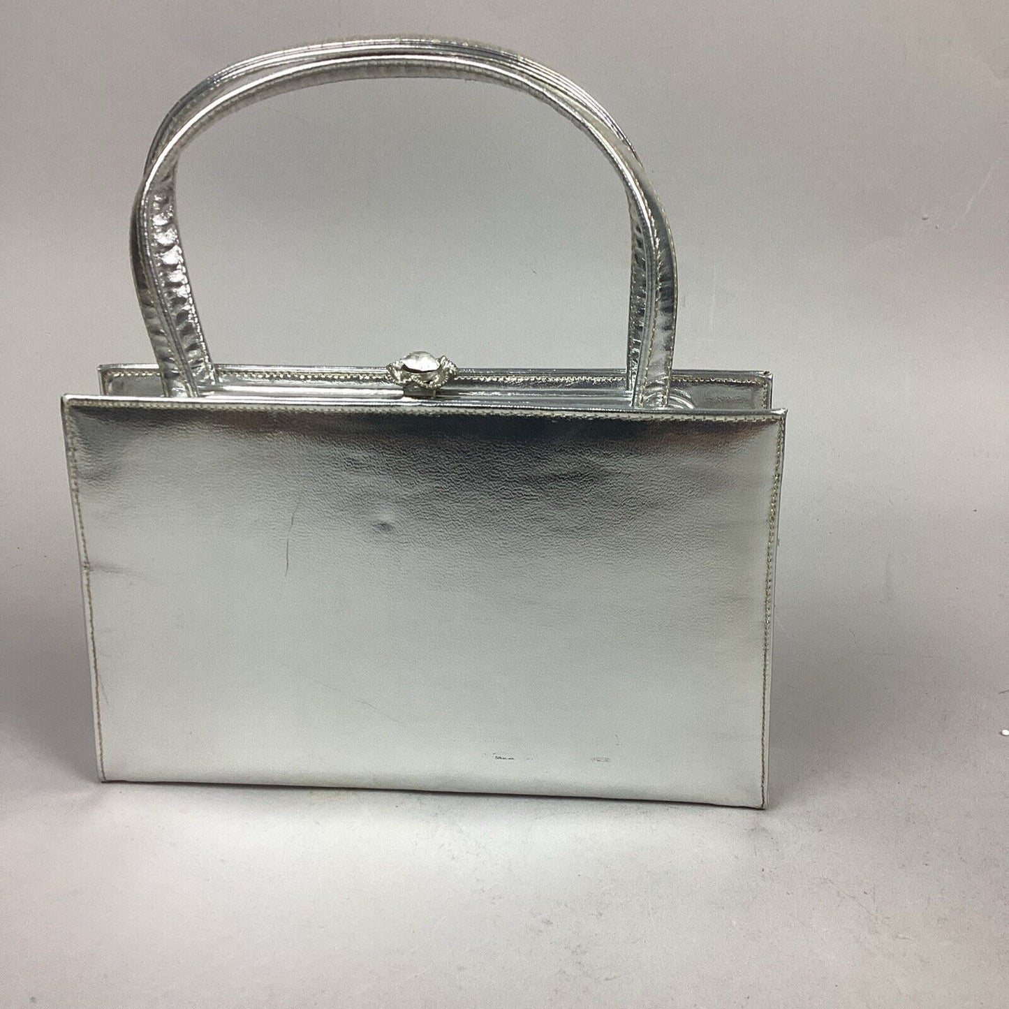 Vintage La France Silver Metallic Evening Bag