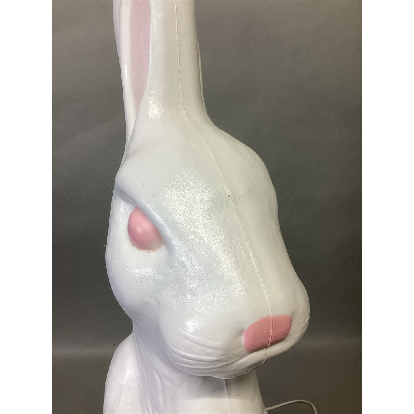 Vintage 1993 Light Up Blow Mold Easter Bunny W/ Easter Eggs Basket - 30”H