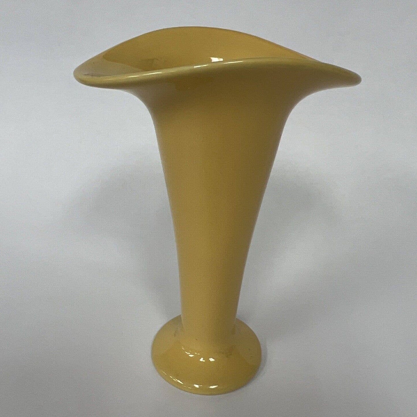 Vintage Rosanna Yellow Fluted MCM Vase