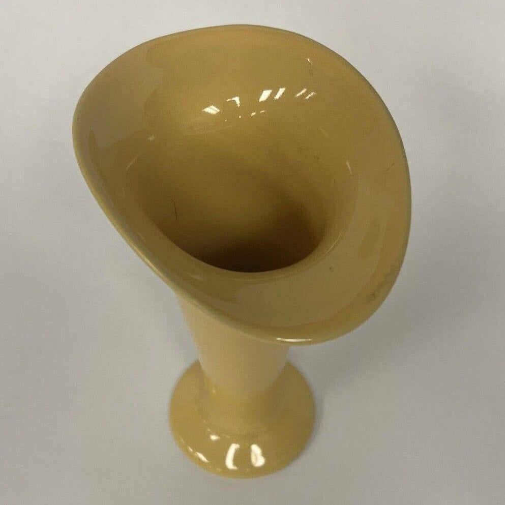 Vintage Rosanna Yellow Fluted MCM Vase