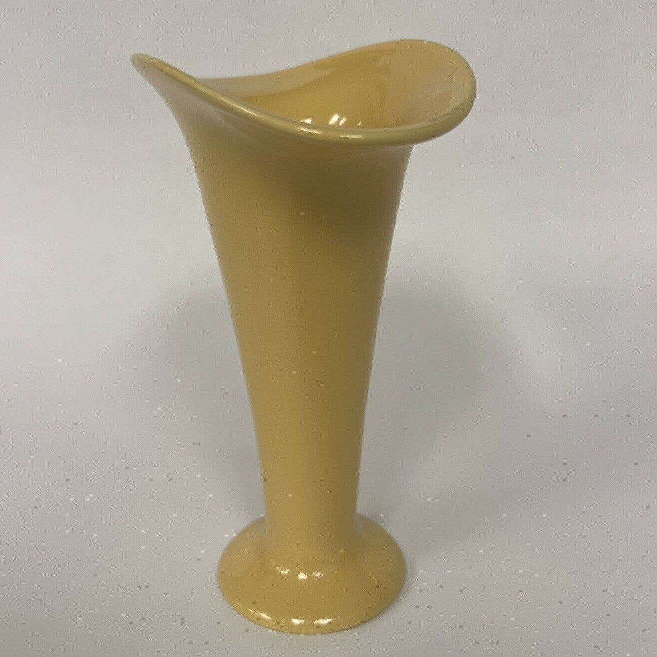 Vintage Rosanna Yellow Fluted MCM Vase