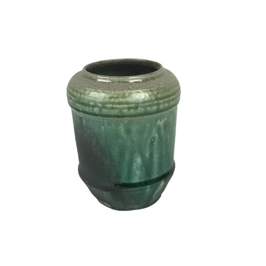 Ceramic KJ green pottery vase