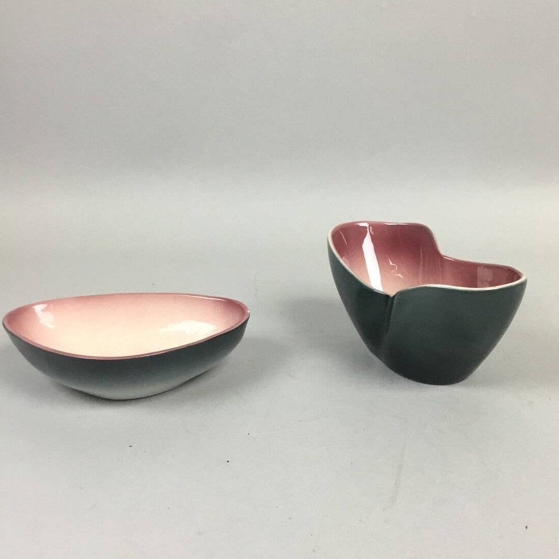 Vintage Los Angeles Potteries Pink Set Of 2