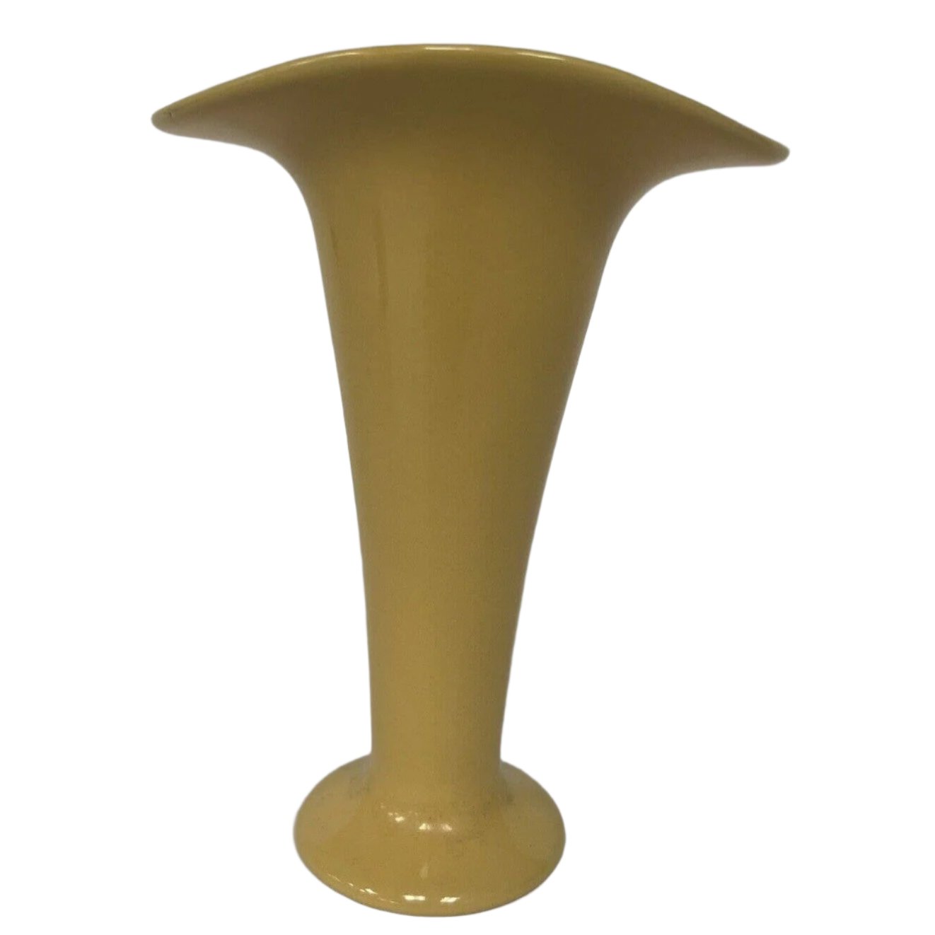 Vintage Rosanna Yellow Fluted MCM Vase