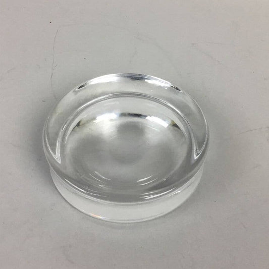 Vintage MCM Cigarette Ashtray Heavy Round Clear Glass